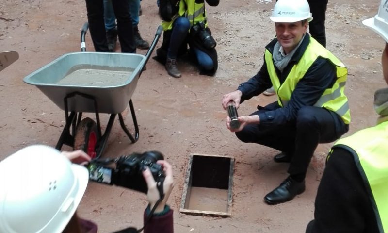 A time capsule with a message has been laid in the foundation of the new block of Sigulda State Gymnasium’s building