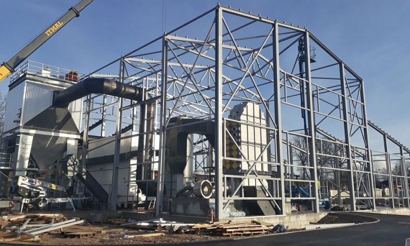 Dienas Bizness: Topping out ceremony held for the wood chip boiler house in Valmiera