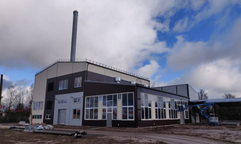 A new building of the boiler house in Valmiera has been completed; construction of technological equipment continues
