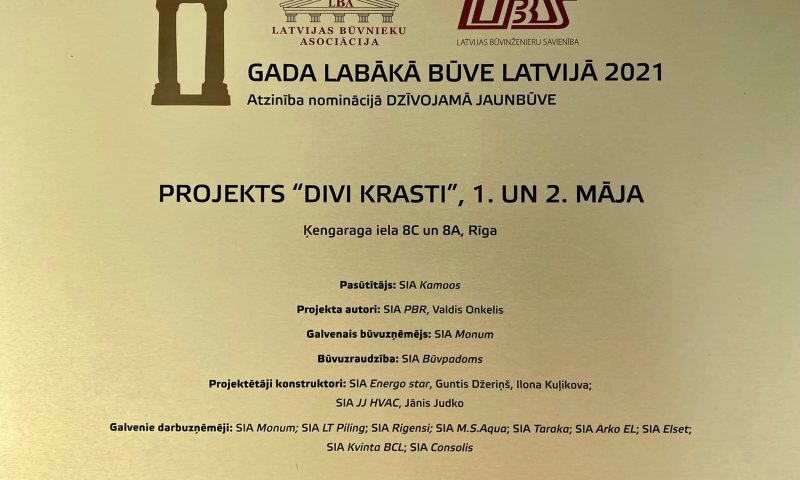 MONUM iegūst atzinību skatē “Gada labākā būve Latvijā”