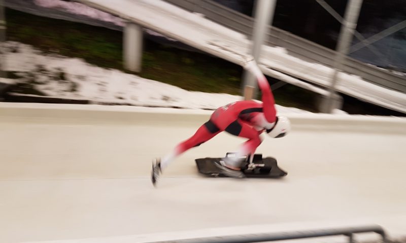 Sponsored by MONUM, skeleton racers Lāce and Netlaus finish fourth in the Europe Cup