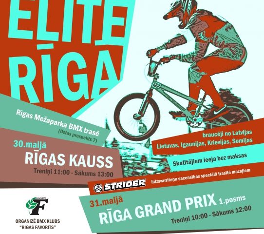 Nedēļas nogalē Rīgā gaidāmas aizraujošas BMX sacensības