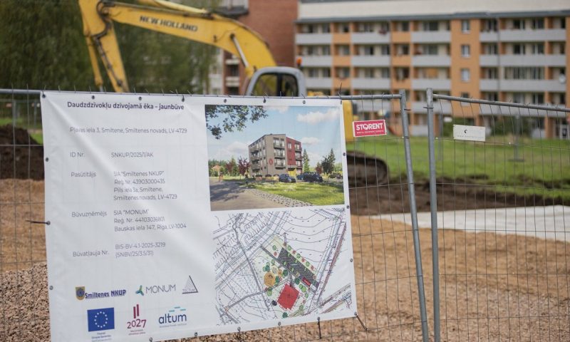 Smiltenē uzsākta zemas īres dzīvokļu mājas būvniecība Smiltenē uzsākta zemas īres dzīvokļu mājas būvniecība